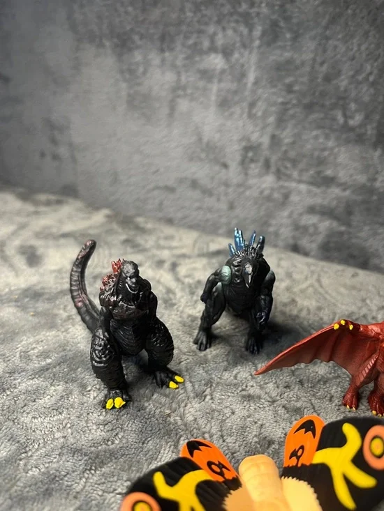 Kids Monster Action Figure Playset - Orange, Black & Cream Figures - Picture 3 of 4